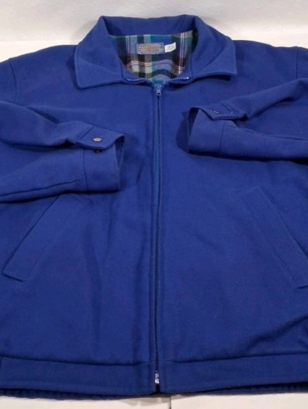 Pendleton mens size XL 100% virgin wool jacket royal blue coat vintage USA